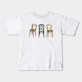 Thonet Chairs - Watercolor Painting Kids T-Shirt